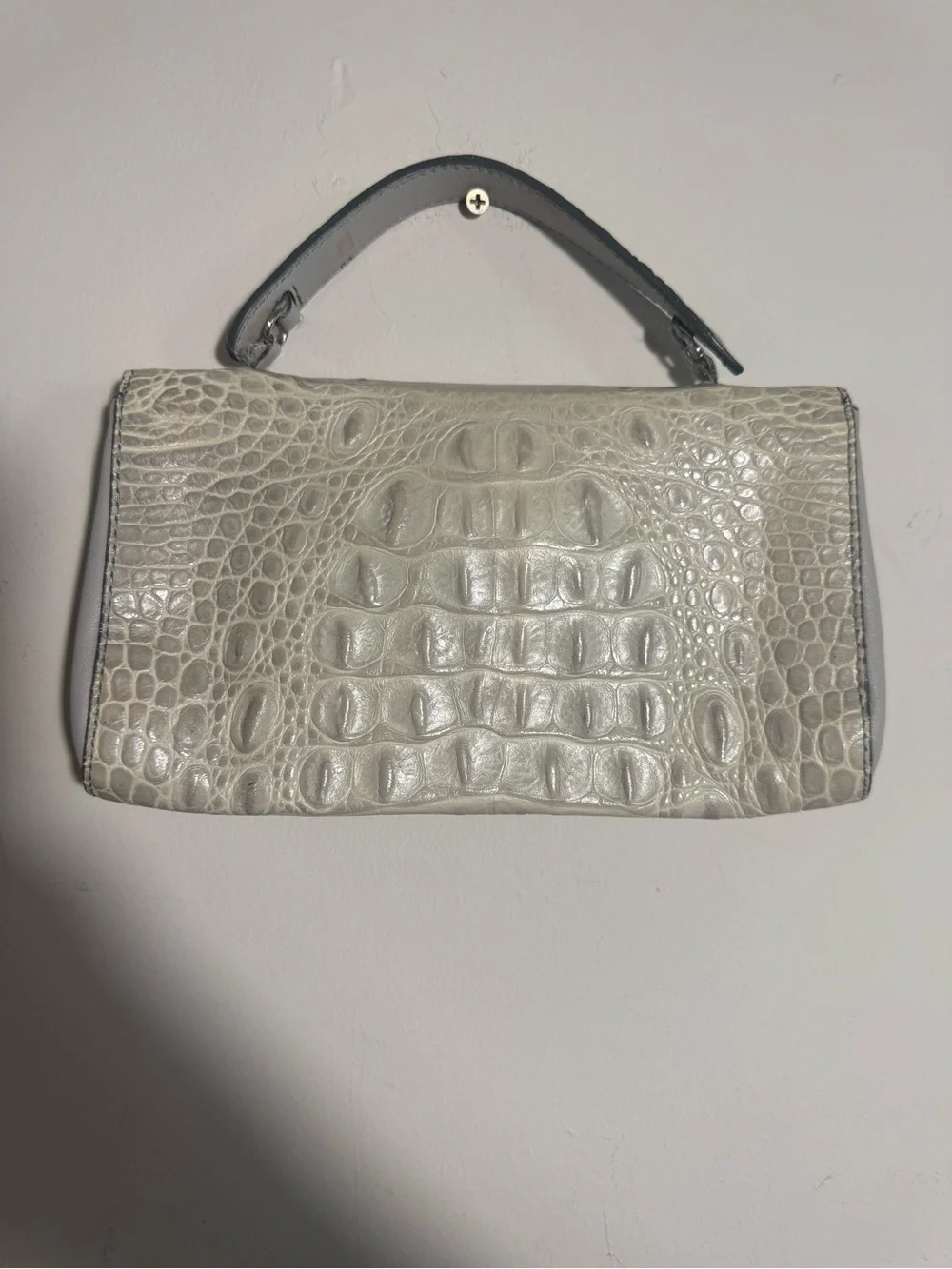 Vintage Furla Leather Crocodile-Embossed Women’s bag